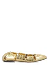 Chloé Moon Metallic Leather Ballet Flats In Gold