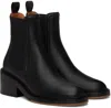 Chloé Marcie Leather Chelsea Ankle Booties In Black