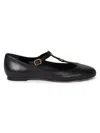 Chloé Women's Marcie Leather Ballerina Flats In Black