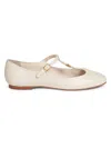 Chloé Marcie Patent Mary Jane Ballerina Flats In Eggshell