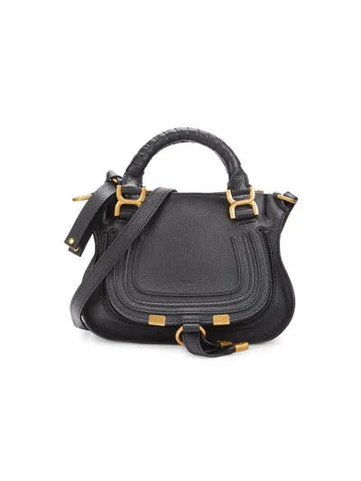 Chloé Women's Marcie Leather Crossbody Bag In Black