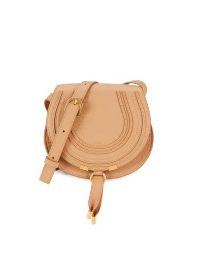 Chloé Women's Marcie Leather Saddle Crossbody Bag In Light Tan