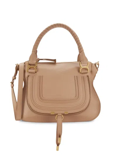 Chloé Women's Marcie Leather Satchel Bag In Brown