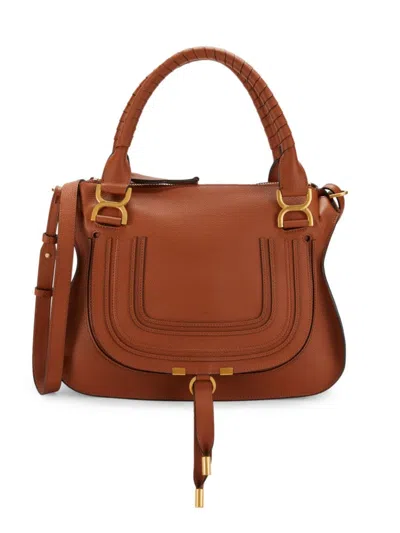 Chloé Women's Marcie Leather Satchel In Tan