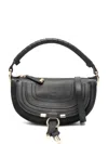 Chloé Mini Marcie Shoulder Bag In Soft Leather In Black
