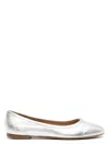 Chloé Marcie Metallic Leather Ballerina Flats In White