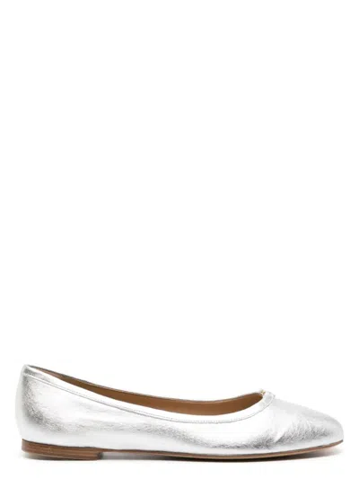 CHLOÉ WOMEN'S MARCIE METALLIC LEATHER BALLERINA FLATS