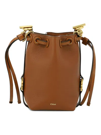 Chloé Women's Marcie Micro Bucket In Brown