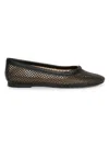 CHLOÉ WOMEN'S MARCIE PERFORATED LEATHER BALLERINA FLATS