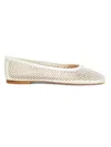 CHLOÉ WOMEN'S MARCIE PERFORATED LEATHER BALLERINA FLATS