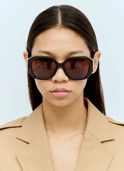 Chloé Marcie Rectangular Sunglasses In Brown