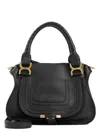 Chloé Marcie Medium Leather Handbag With Removable Shoulder Strap In Black