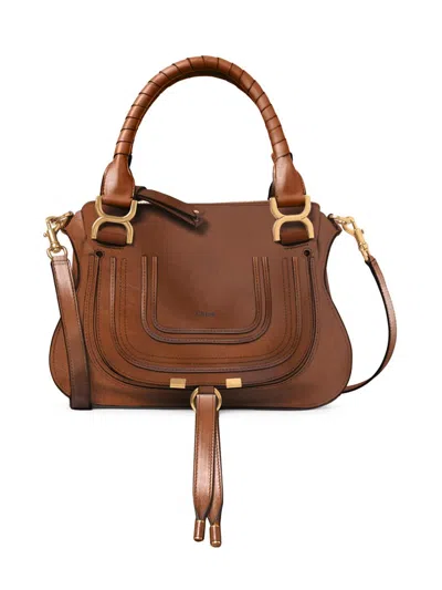 Chloé Women's Marcie Small Leather Satchel In Brown