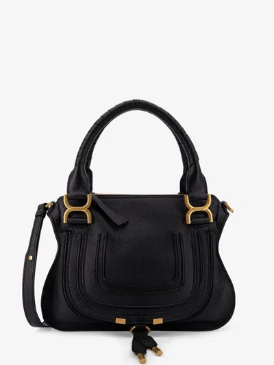 Chloé Chloe' Women Marcie Small Leather Shoulder Bag In Black