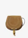 Chloé Small Marcie Saddle Suede Crossbody Bag In Multi