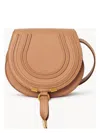 Chloé Marcie Small Crossbody Bag In Grained Calfskin In Neutral