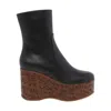 Chloé Graphic Print Ankle Boots With Platform Sole In Black