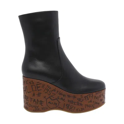 CHLOÉ CHLOE' WOMEN MAXIME WEDGE BOOTIES