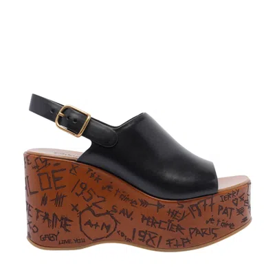 CHLOÉ CHLOE' WOMEN MAXIME WEDGE SANDALS