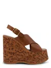 Chloé Maxime High Sandals Shoes In Brown
