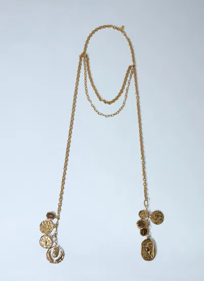 Chloé Women Medals Necklace In Gold