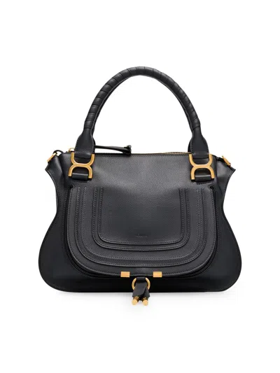 Chloé Women's Medium Marcie Leather Satchel In Black