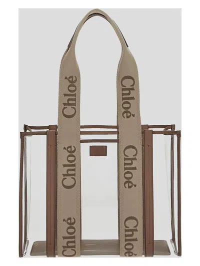 Chloé Women's Medium Tote Woddy In Blushybeig