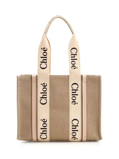 CHLOÉ CHLOE' WOMEN MEDIUM "WOODY" TOTE BAG