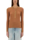 Chloé Khaki Green Wool Pullover In Brown