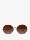 Chloé Iconic Round Metal Sunglasses In Brown