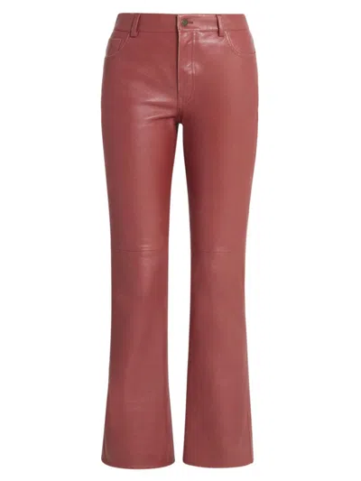 Chloé Women's Mid-rise Leather Flare Pants