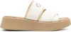 Chloé Women's Mila Leather Flatform Sandals In Beige