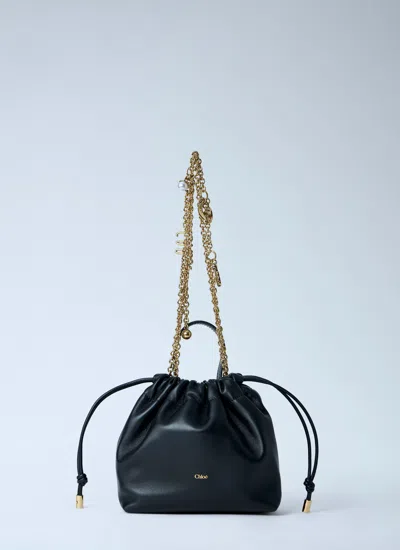 Chloé Women Mini Icons Chain Shoulder Bag In Black