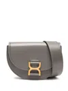 Chloé Marcie Mini Leather Cross Body Bag In Grey