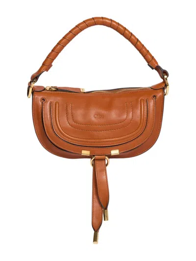 Chloé Women's Mini Marcie Leather Shoulder Bag In Brown