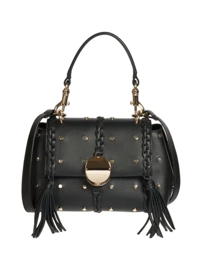 Chloé Women's Mini Penelope Studded Leather Shoulder Bag In Black