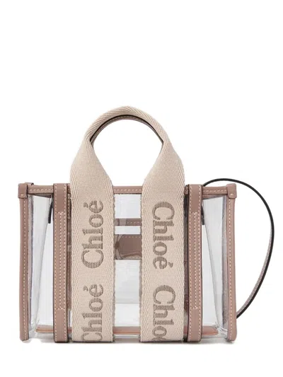 Chloé Women Mini Woody Tote Bag In Jelly In Cream