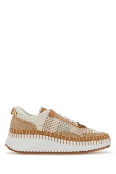 Chloé Chloe Women Multicolor Fabric Nama Sneakers In Black