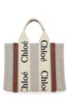 Chloé Chloe Women Multicolor Fabric Small Woody Shopping Bag