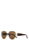 Chloé Chloe Women Multicolor Metal And Acetate Sunglasses In Brown