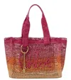 Chloé Womens Multicolor Orange Summer Banana East-west Raffia Tote Bag In Multi