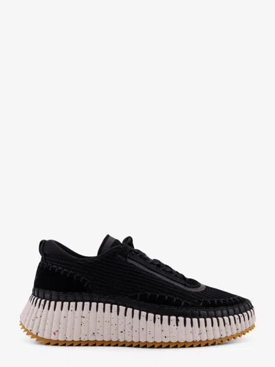 Chloé Chloe' Women Nama Low-top Mesh Sneakers With Suede Inserts