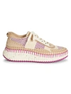 Chloé Women's Nama Mixed Media Platform Sneakers In Wild Purple