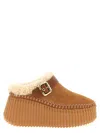Chloé Camel Suede Nama Slippers In Brown