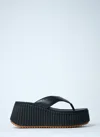 Chloé Nama Leather Platform Flip Flops