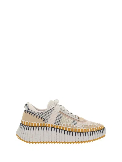 Chloé Women Nama Sneakers In Brown