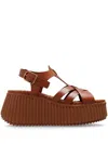 Chloé Women Nama Wedge Sandals In Multi