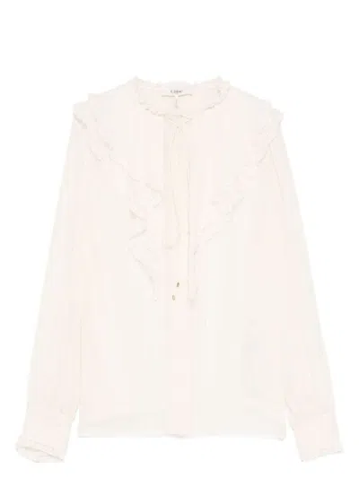 CHLOÉ WOMEN'S NATURAL SILK BLOUSE SHIRT