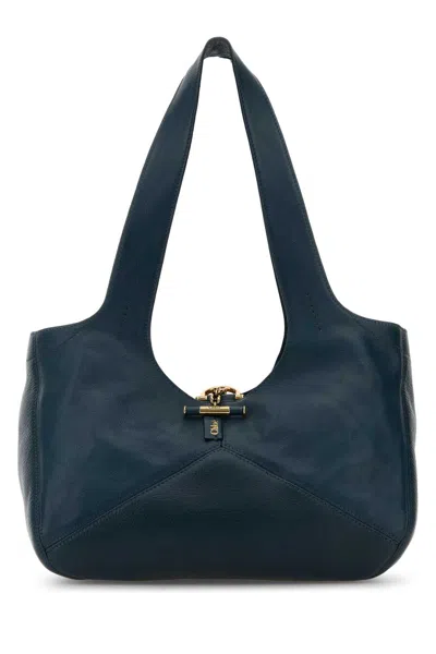 Chloé Chloe Women Navy Blue Leather East-west Chloe Balloon Shoulder Bag