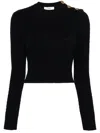 Chloé Women's Sweater With Golden Bot Braids In Clasicnavy